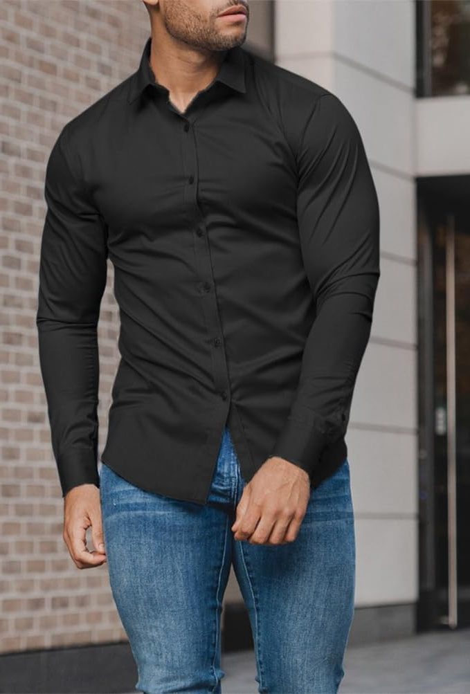 Slim Fit Button-Down Shirt for Men - View 12