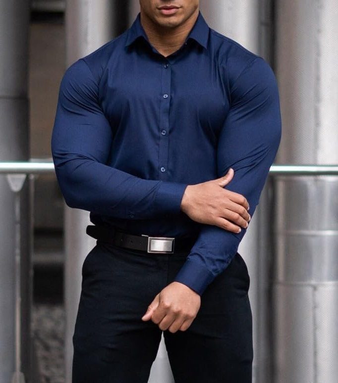 Slim Fit Button-Down Shirt for Men - View 14