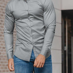 Slim Fit Button-Down Shirt for Men - View 2