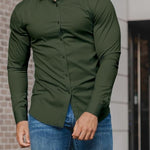 Slim Fit Button-Down Shirt for Men - View 8