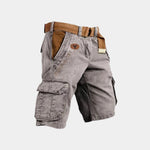 Slim Fit Cargo Shorts with Welt Pockets for Men
