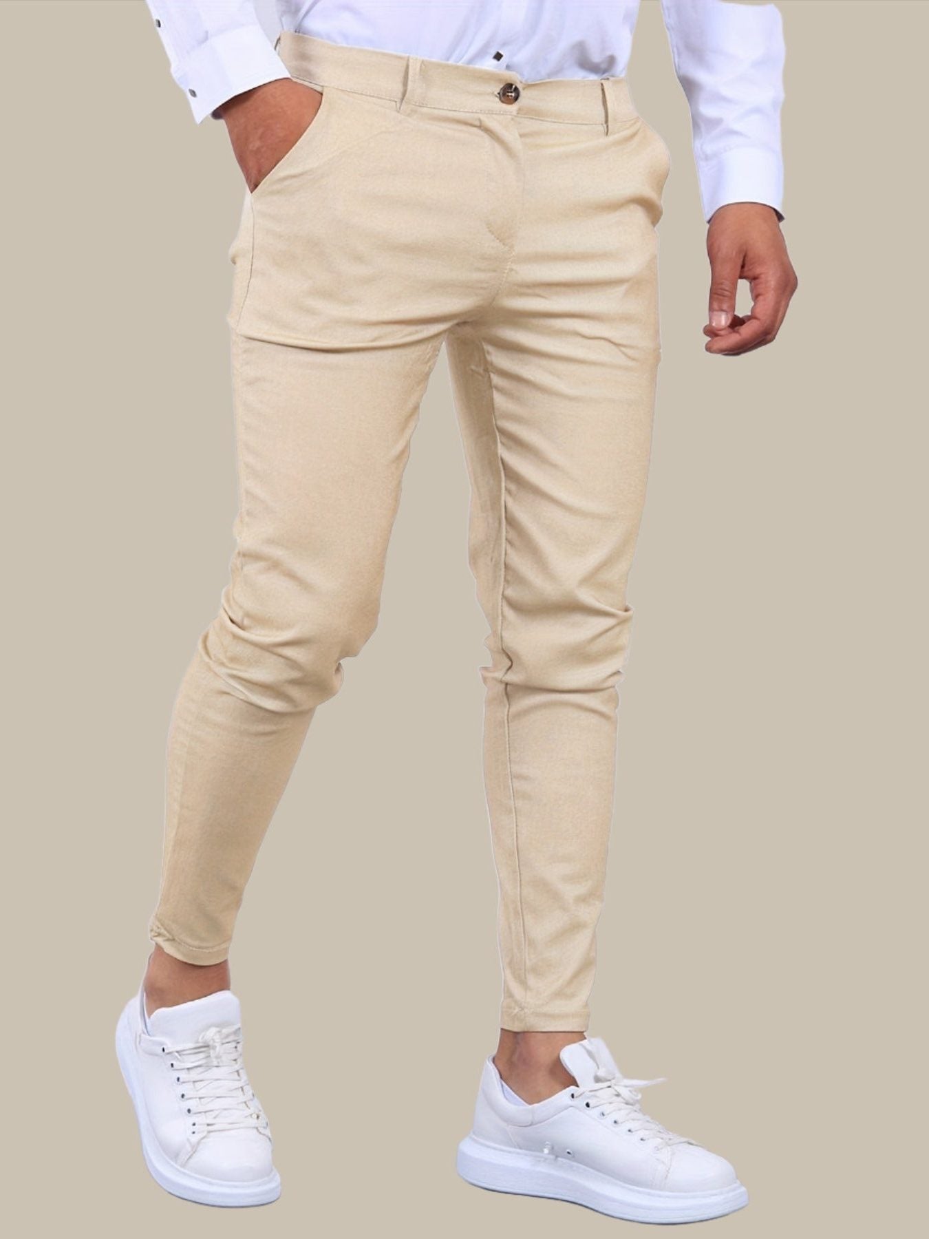 Slim Fit Chino Trousers for Men