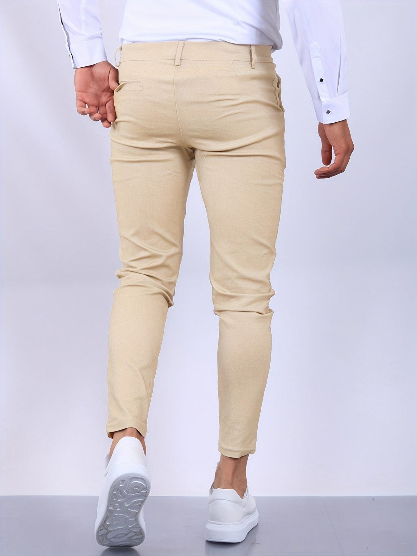 Slim Fit Chino Trousers for Men - View 2