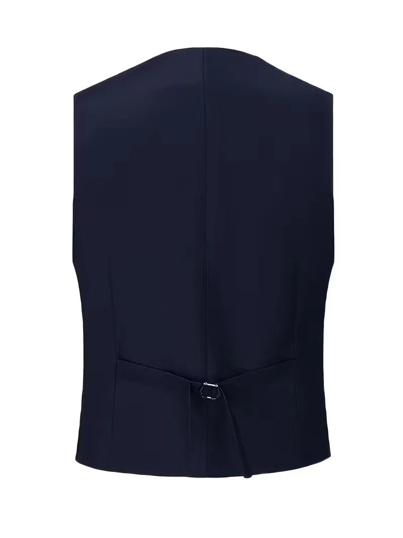 Slim Fit Double-Breasted Three-Piece Suit Set for Men