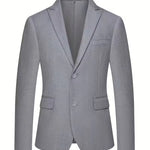 Slim Fit Double-Breasted Three-Piece Suit Set for Men