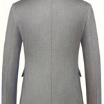 Slim Fit Double-Breasted Three-Piece Suit Set for Men