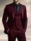 Slim Fit Double-Breasted Three-Piece Suit Set for Men