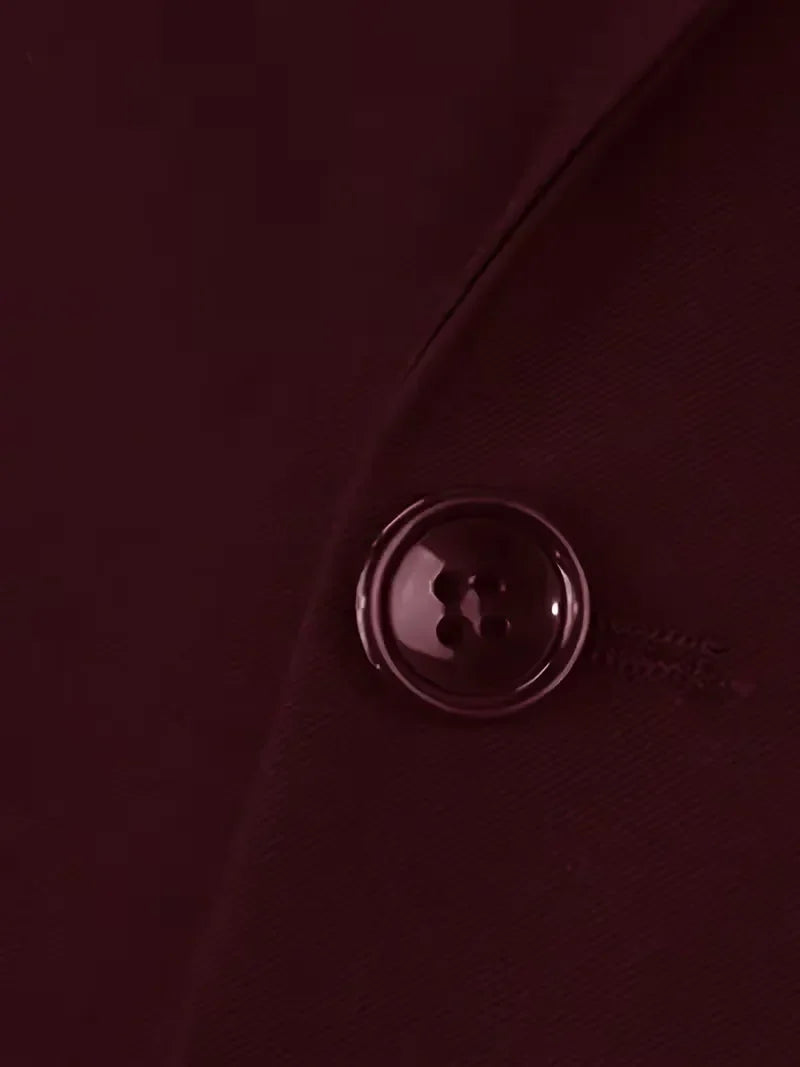 Slim Fit Double-Breasted Three-Piece Suit Set for Men