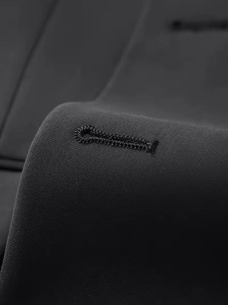 Slim Fit Double-Breasted Three-Piece Suit Set for Men