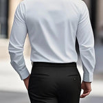 Slim Fit Long Sleeve Button-Down Shirt for Men - View 11