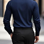 Slim Fit Long Sleeve Button-Down Shirt for Men - View 12