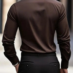Slim Fit Long Sleeve Button-Down Shirt for Men - View 14