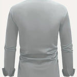 Slim Fit Long Sleeve Button-Down Shirt for Men - View 16