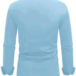 Slim Fit Long Sleeve Button-Down Shirt for Men - View 18