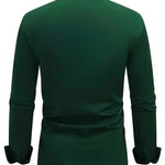 Slim Fit Long Sleeve Button-Down Shirt for Men - View 19