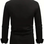 Slim Fit Long Sleeve Button-Down Shirt for Men - View 20
