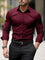 Slim Fit Long Sleeve Button-Down Shirt for Men - Burgundy