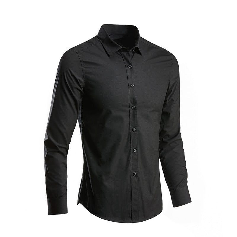Slim Fit Long Sleeve Button-Up Shirt for Men