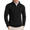 Slim Fit Quarter Zip Sweater for Men - Black