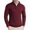 Slim Fit Quarter Zip Sweater for Men - Red