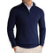 Slim Fit Quarter Zip Sweater for Men - Navy