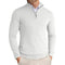 Slim Fit Quarter Zip Sweater for Men - White