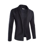 Slim Fit Stretch Blazer for Men - Black