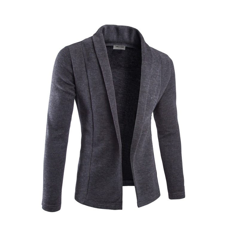 Slim Fit Stretch Blazer for Men - Dark Gray
