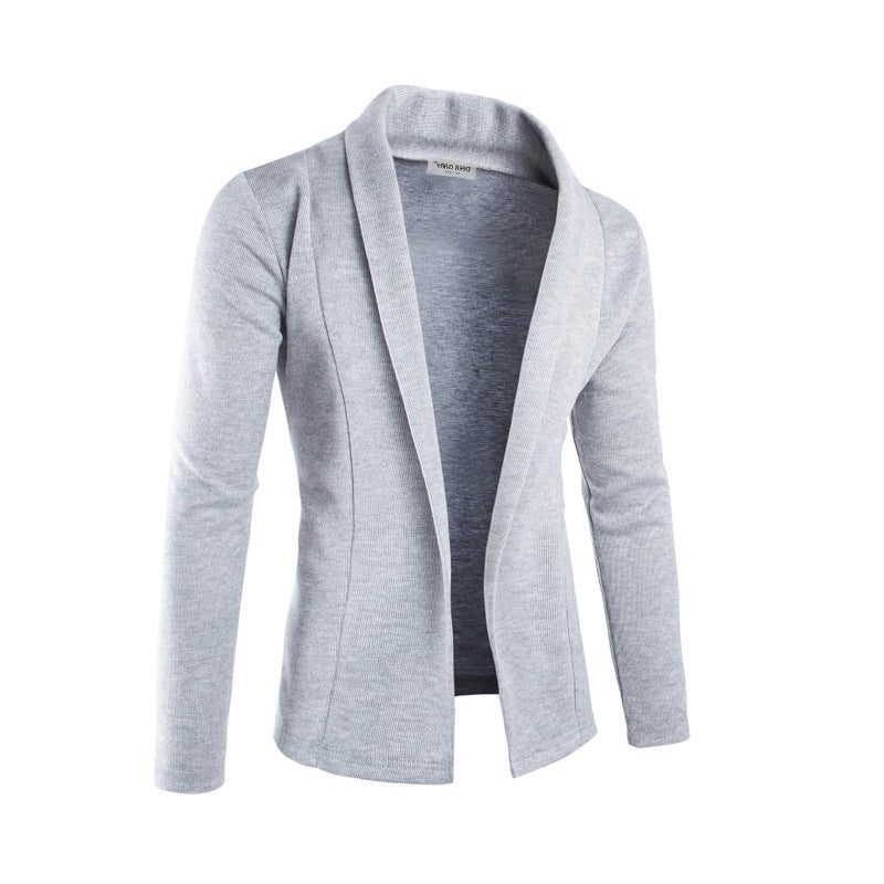Slim Fit Stretch Blazer for Men - Gray