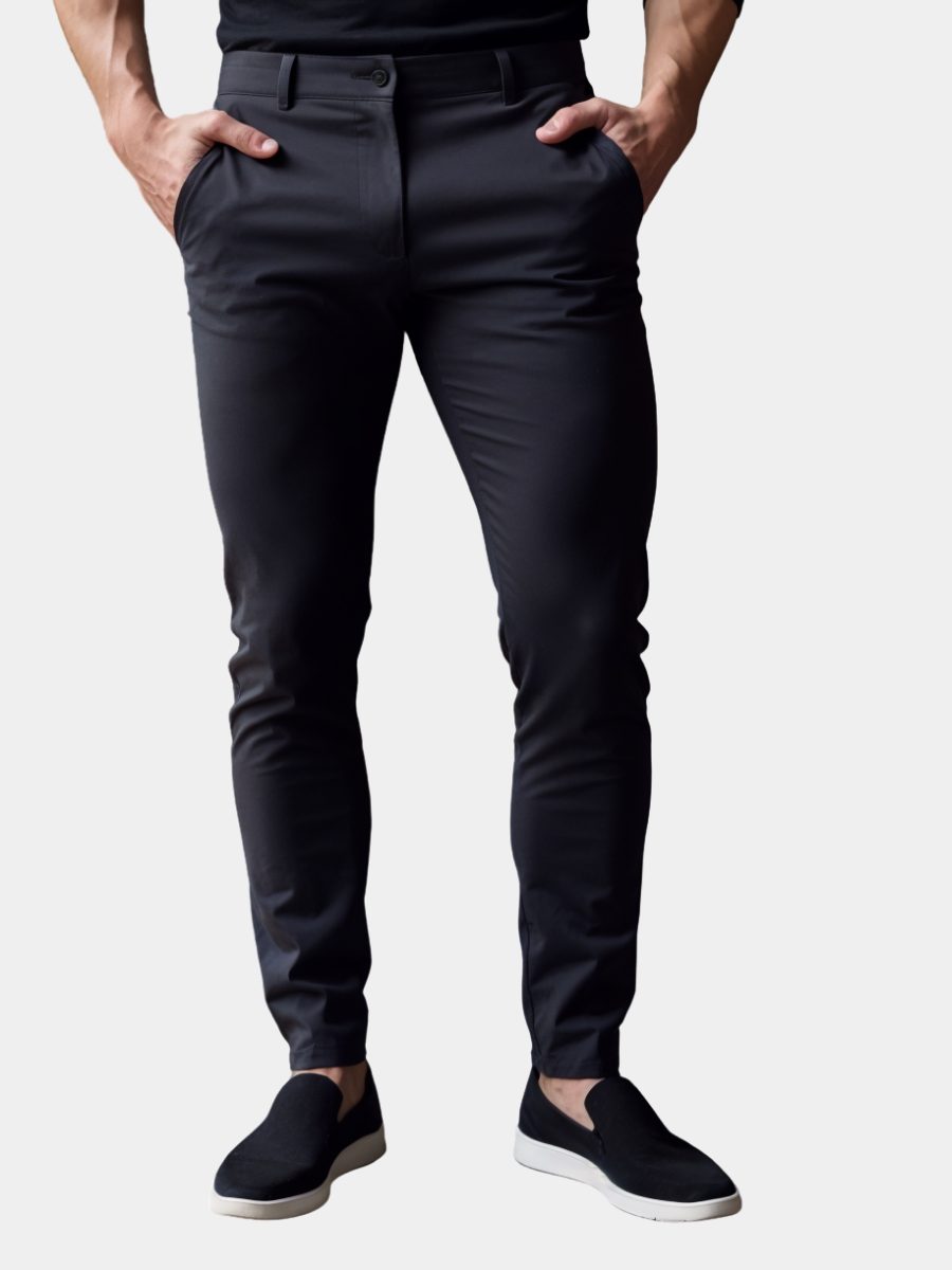 Slim Fit Stretch Chino Trousers for Men
