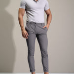 Slim Fit Stretch Chino Trousers for Men - View 10