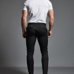 Slim Fit Stretch Chino Trousers for Men - View 8