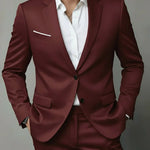 Slim Fit Suit Set for Men