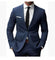 Slim Fit Suit Set for Men - Navy Blue