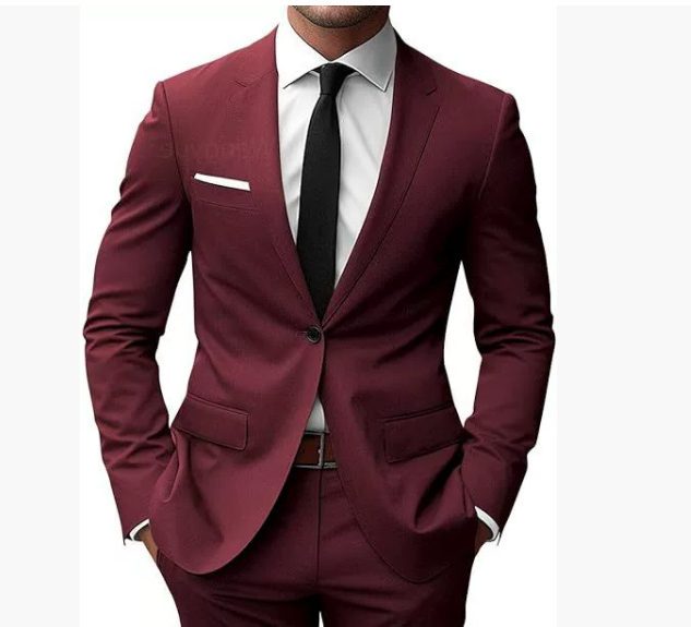 Slim Fit Suit Set for Men - View 4