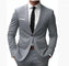 Slim Fit Suit Set for Men - Gray
