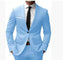Slim Fit Suit Set for Men - Light Blue