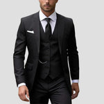 Slim Fit Three Piece Suit Set for Men