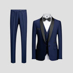 Slim Fit Three-Piece Tuxedo Set for Men
