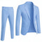 Slim Fit Two-Piece Suit Set for Men - Light Blue