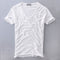 Slim Fit V-Neck T-Shirt for Men - White