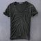 Slim Fit V-Neck T-Shirt for Men - Black