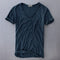 Slim Fit V-Neck T-Shirt for Men - Navy Blue