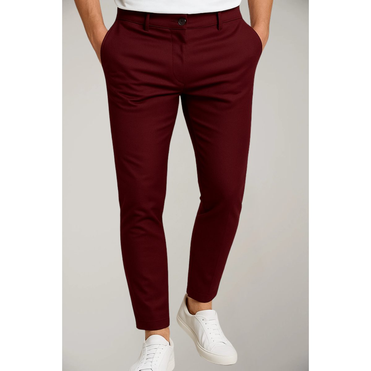Slim Leg Chino Trousers for Men