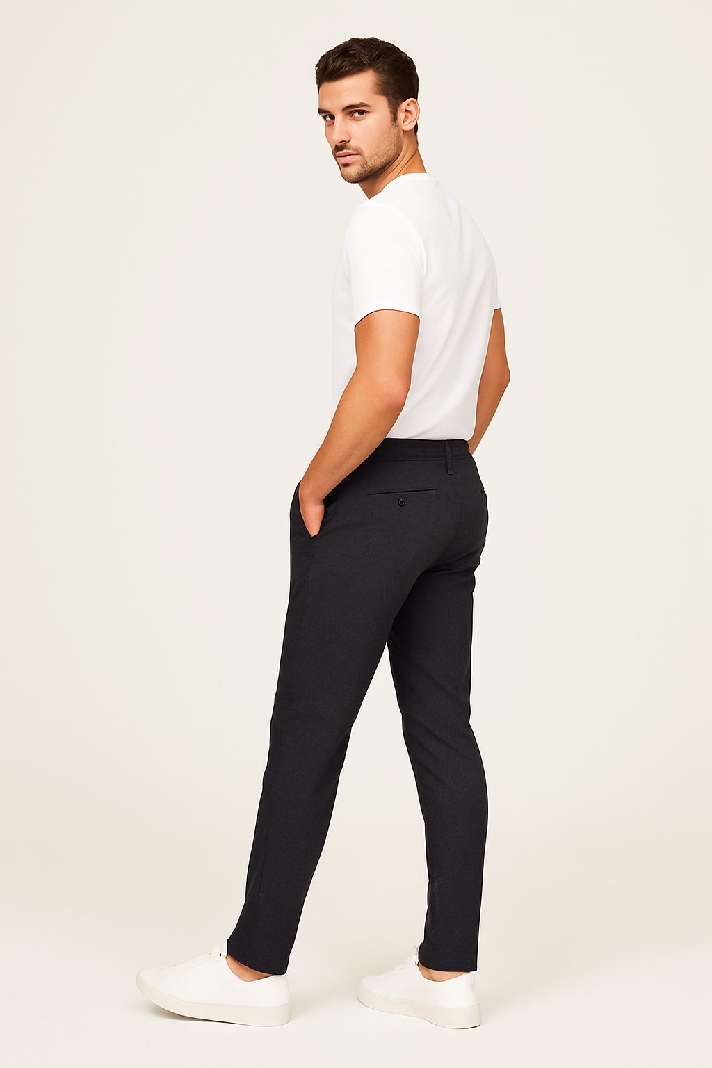 Slim Leg Chino Trousers for Men - View 4