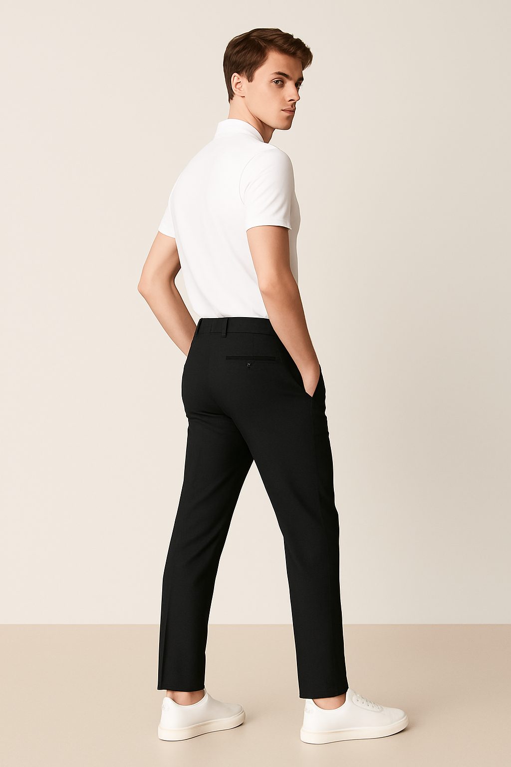 Slim Leg Chino Trousers for Men - View 6