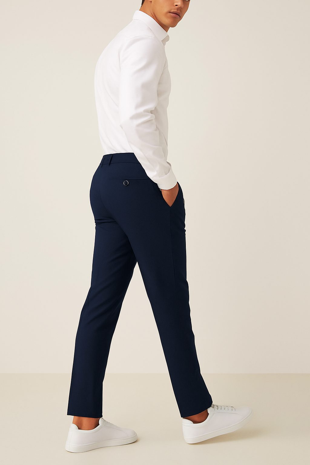 Slim Leg Chino Trousers for Men - View 8