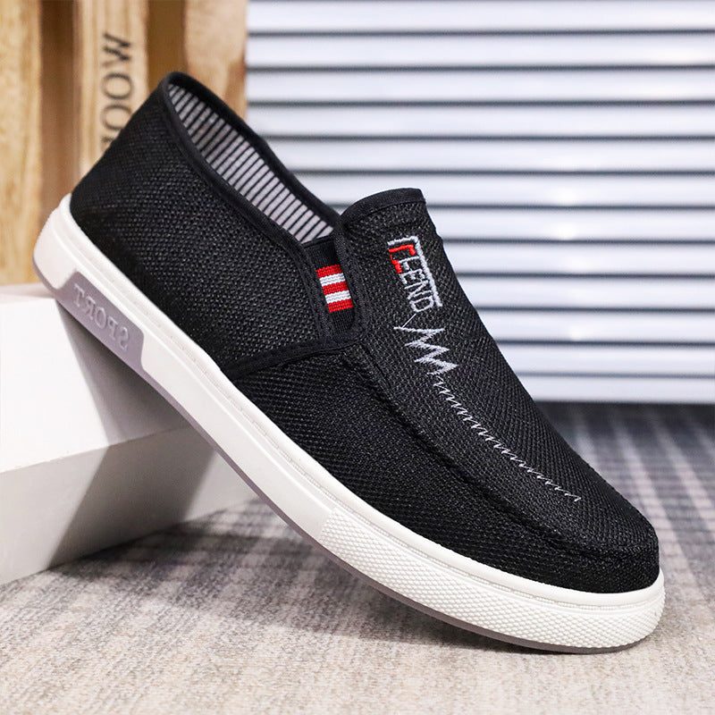 Slip-On Mesh Loafers for Men - Black