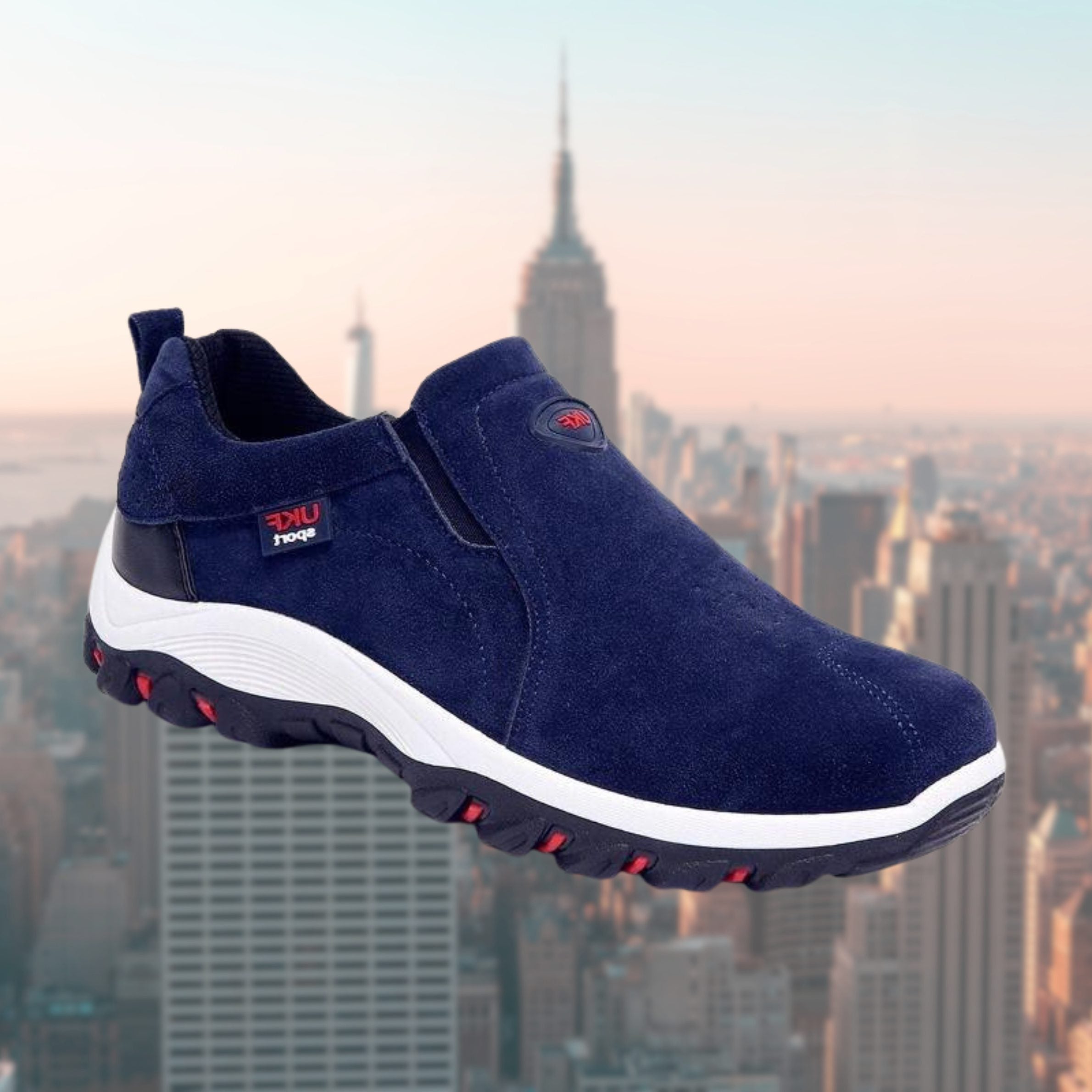 Slip-On Sneakers with Cushioned Sole for Men - Blue