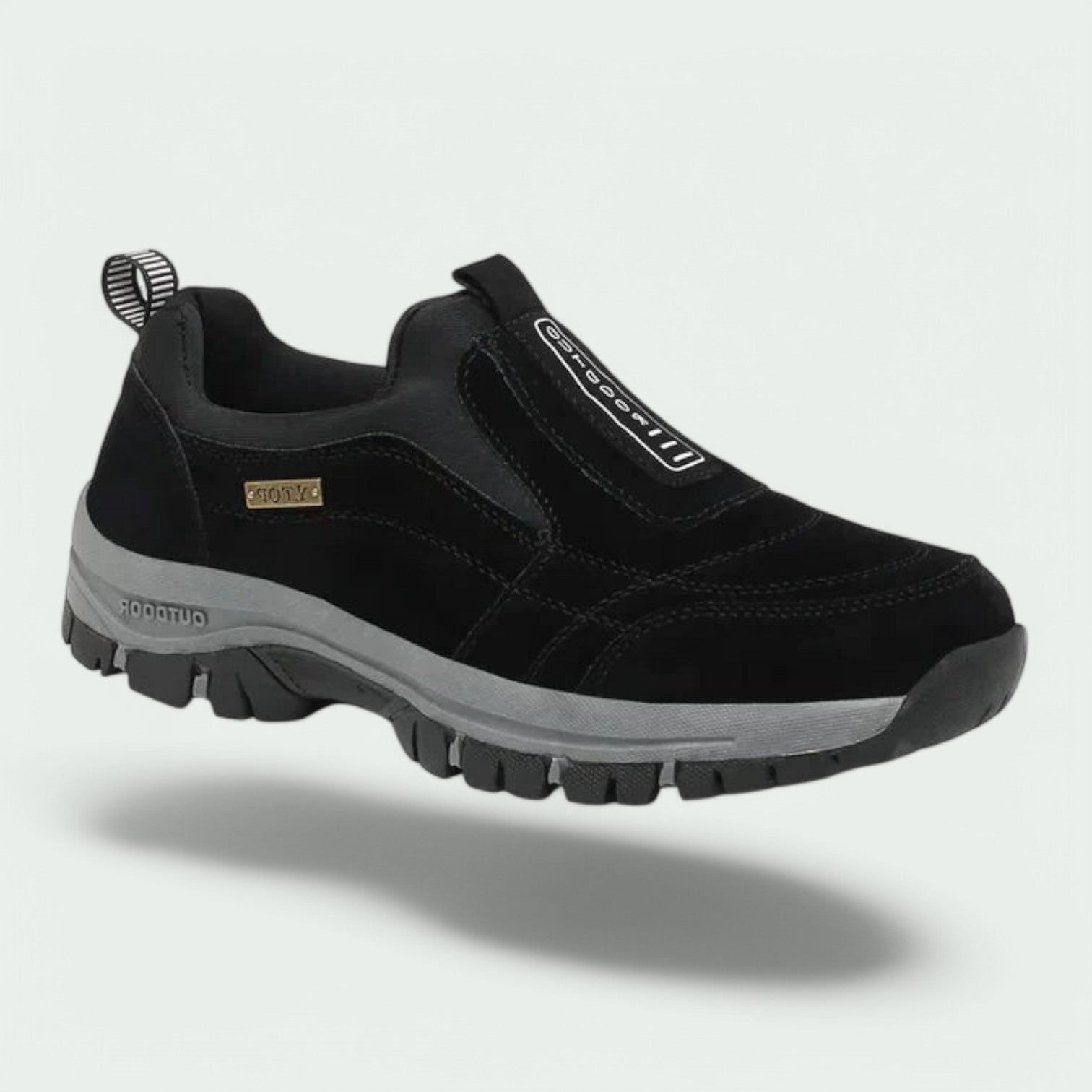 Slip-On Walking Shoes for Men - Black